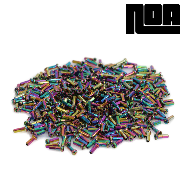 NOA Rainbow / oil-slick Nippel Messing